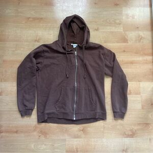 brown full tilt zip up hoodie